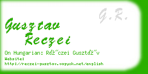 gusztav reczei business card